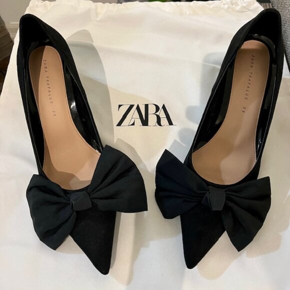 Zara Bow Heels. 🎀 Size 8. NWOT - Picture 1 of 9